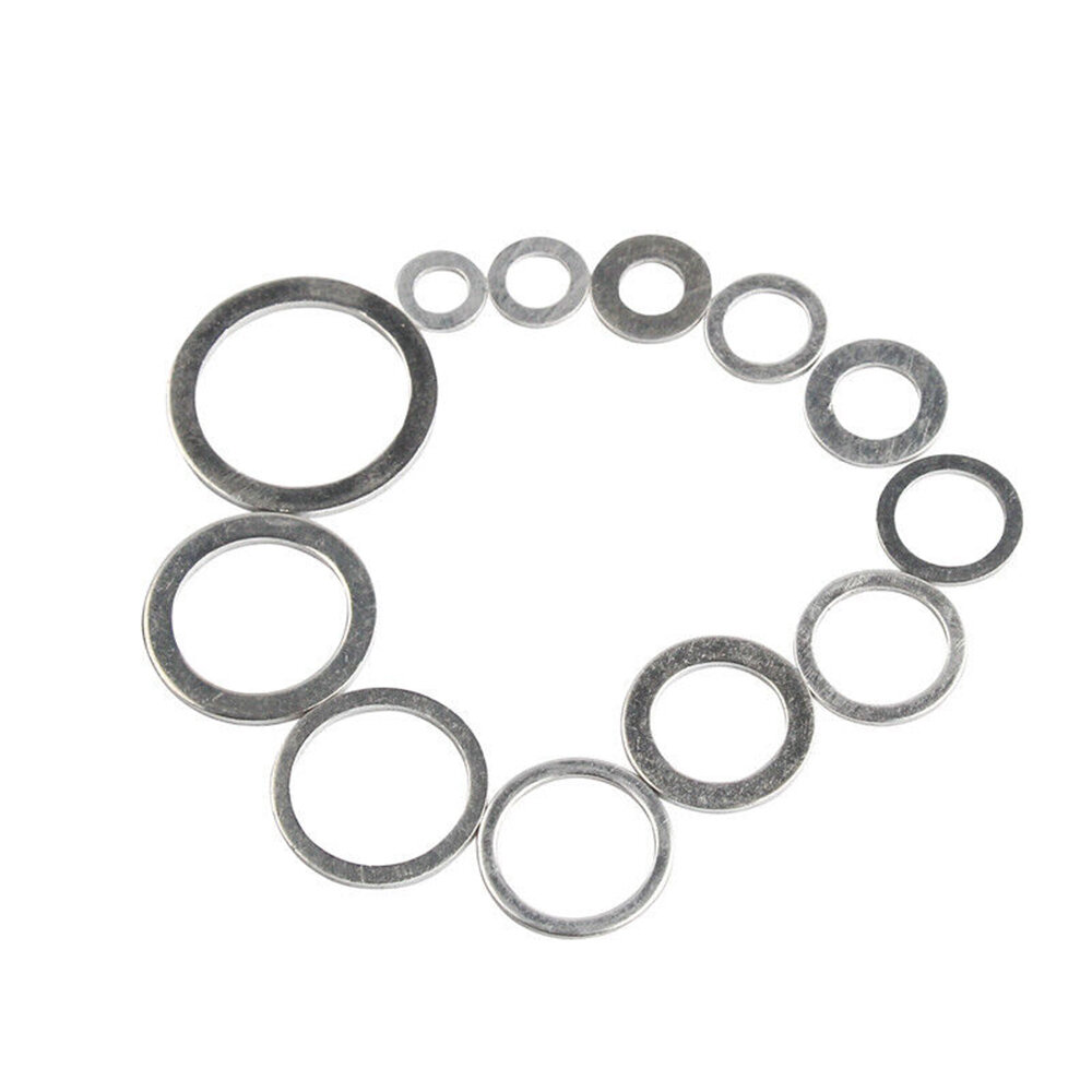 280/Pcs Aluminum Flat Washer Gasket Set M5/6/8/10/12/14/16/20 Flat Ring COD