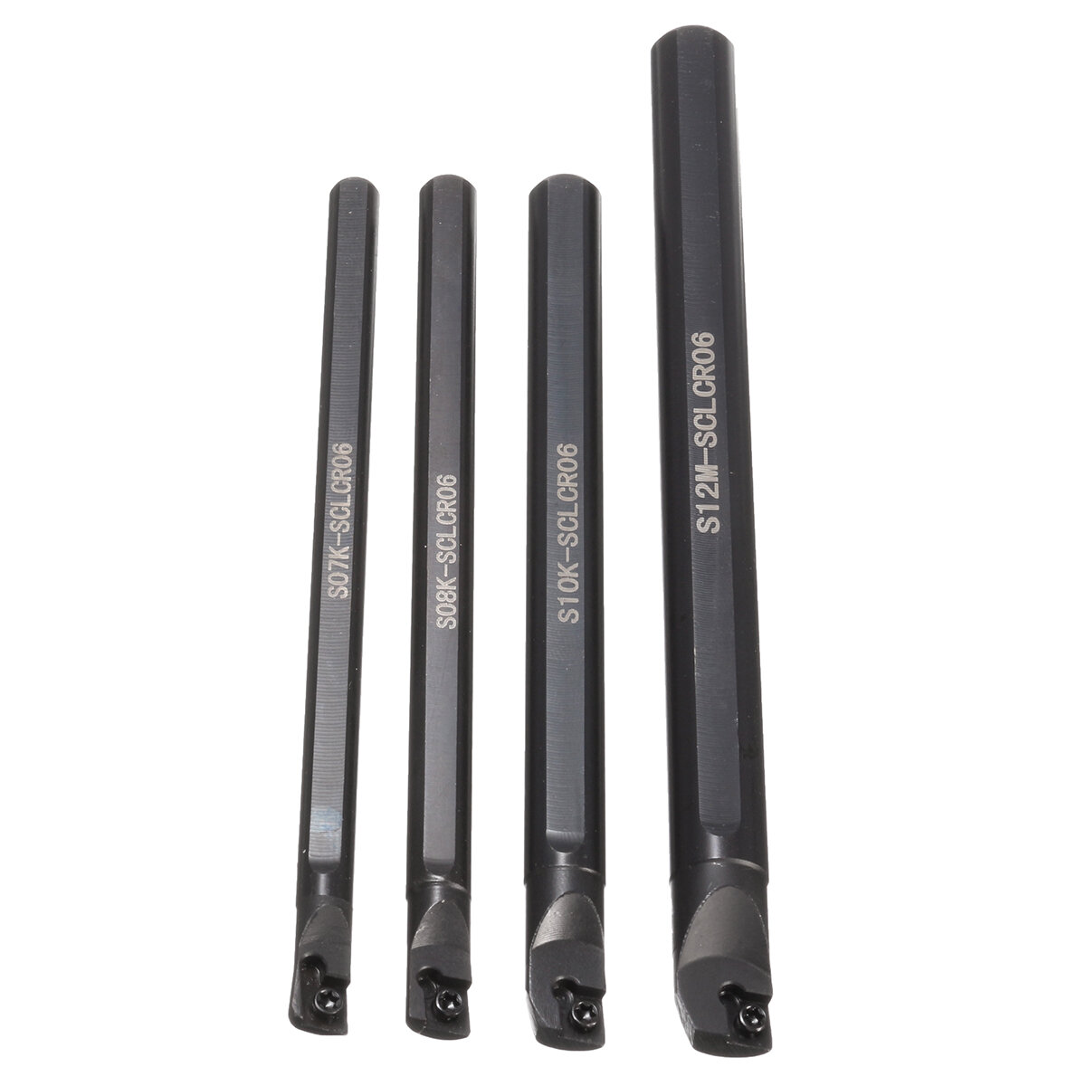 4pcs 7/8/10/12mm SCLCR06 Lathe Boring Bar Turning Tool With 10pcs CCMT0602 Inserts