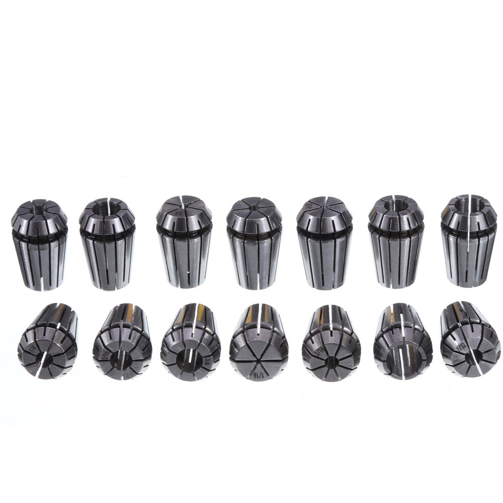 C20-ER20A-100L Collet Chuck Holder with 14PCS ER20 Spring Collet for CNC Milling Lathe Tool