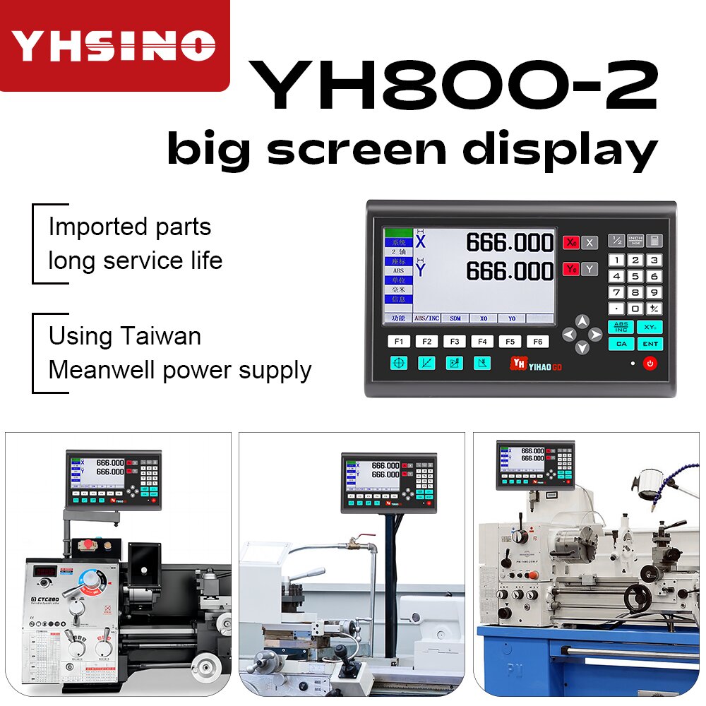 YHSINO YH800-2 Digital Display Ruler YE Optical Linear Scale with IP54 Protection High Precision Versatile Use for Milling Machi