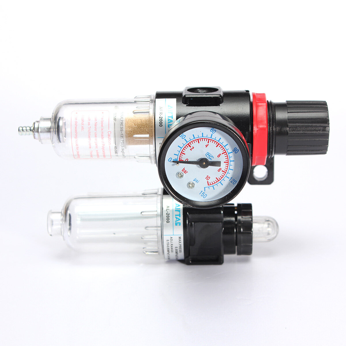 1/4 Inch Air Pressure Regulator Water Separator Trap Filter Airbrush Compressor C