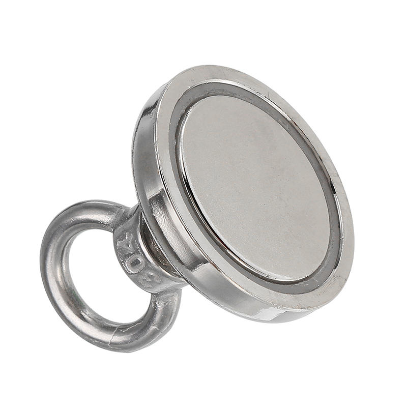 Effetool 42mm 68kg Neodymium Recovery Magnet Metal Detector Eyebolt Circular Ring Magnet