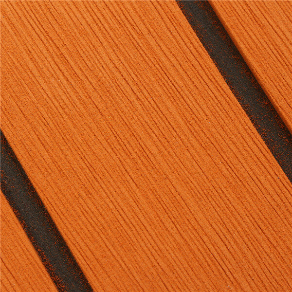 1200x2000x6mm EVA Foam Sheet Orange with Black Line Teak Synthetic Boat Decking Pad