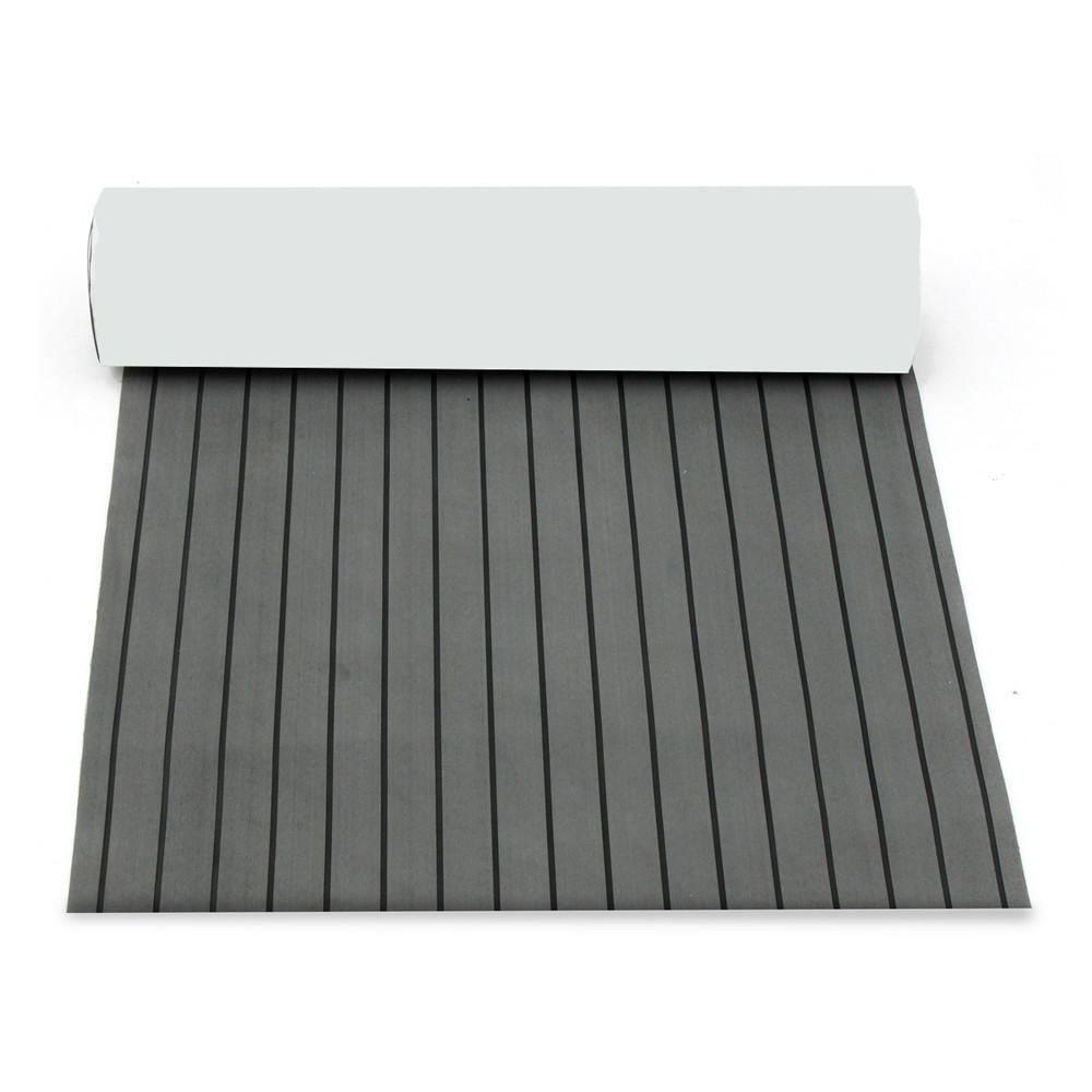 900mmx2400mmx5.5mm Dark Grey and Black EVA Foam Faux Teak Sheet Boat Yacht Synthetic Teak Decking