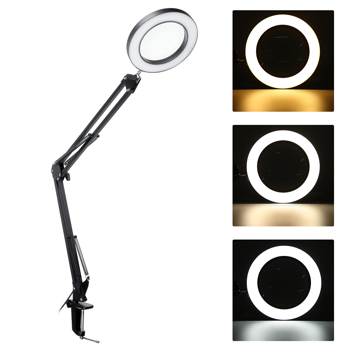 5X Magnifying Lamp Clamp Mount LED Magnifier Lamp Manicure Tattoo Beauty Light CO