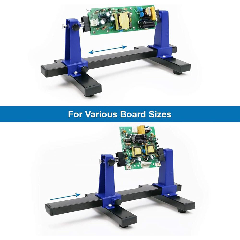 Adjustable PCB Holder with 360 Degree Rotation Durable Fireproof Ceramic and Metal Construction Max Width 20cm Ideal for Circuit