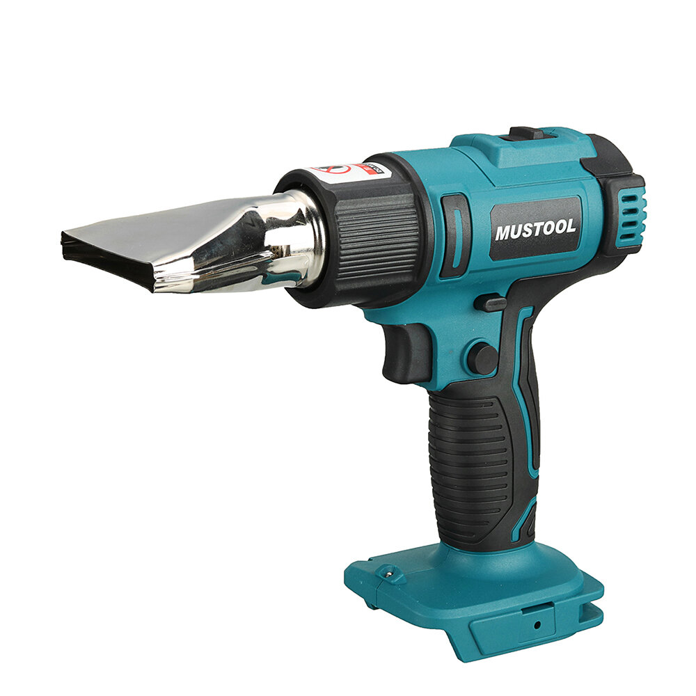 MUSTOOL 2500W 18V 650℃ 550L/min Hot Air Gun with Stepless Speed Switch Used for Soldering, Welding Pvc, Shaping, Drying, Heat Sh