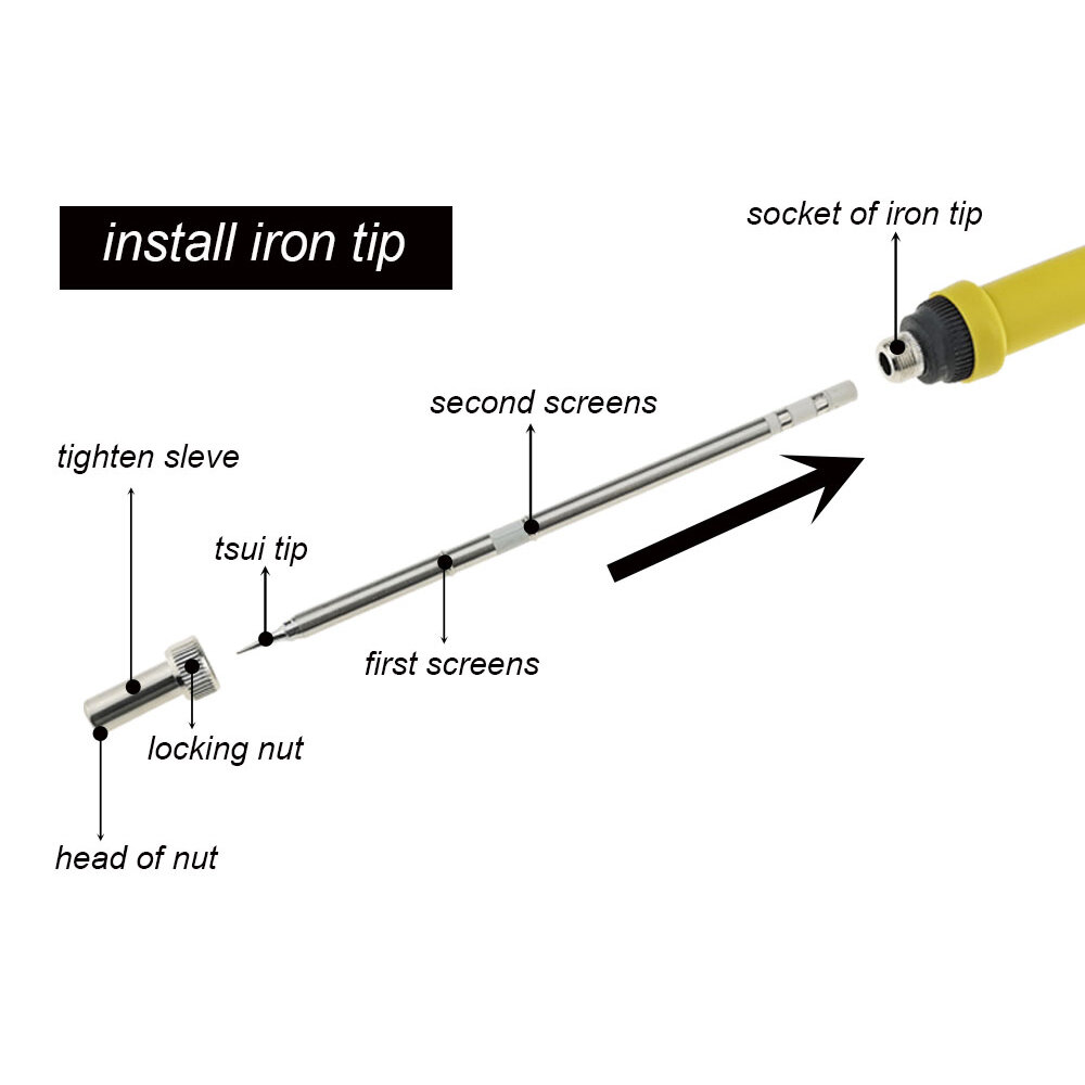 KSGER Mini STM32 V3.1S OLED T12 Soldering Iron Station DIY Plastic 907 9501 Handle Electric Tools Quick Heating T12 Iron Tips 8