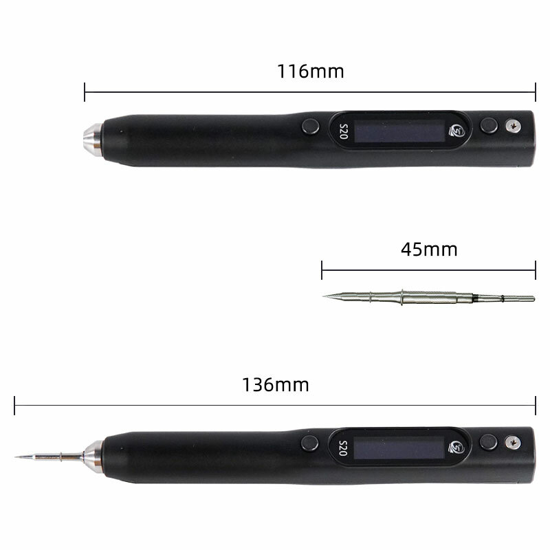 SEQURE DC Soldering Iron-S20K+I+IS European Standard-with 3 Soldering Iron Tips Tool+Holder+Storage Bag