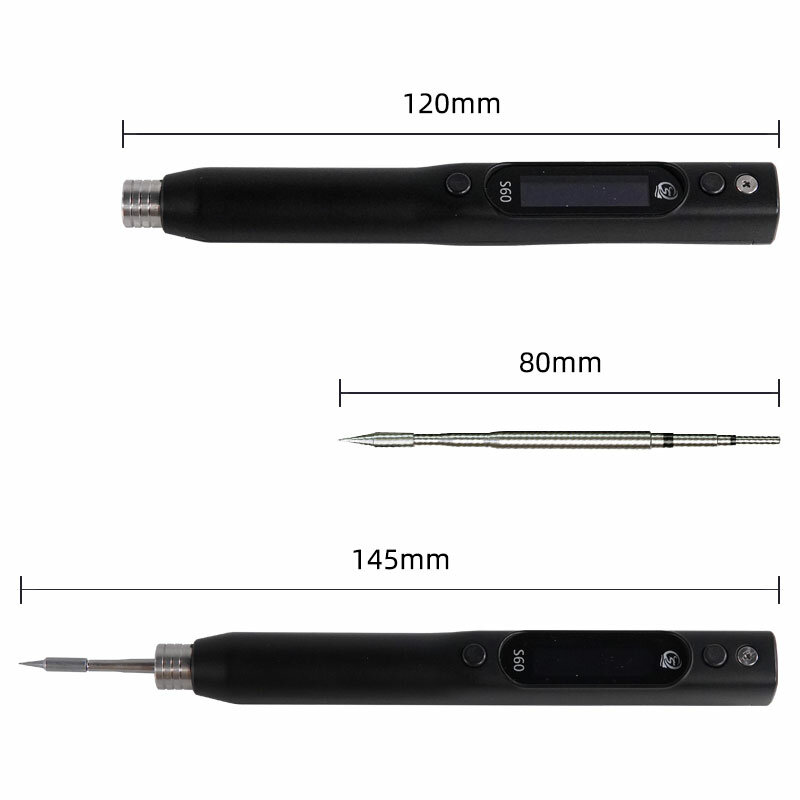 SEQURE DC Soldering Iron-EU S60 I European Standard-With 1 Soldering Iron Tip+Soldering Iron Stand+Storage Bag