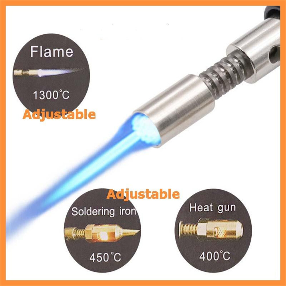 4 In 1 Portable Soldering Iron Set Welding Pen Burner Blow Torch Gas Soldering Iron Cordless Butane Tip Tool