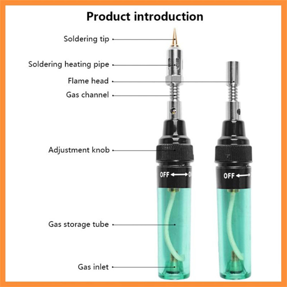 4 In 1 Portable Soldering Iron Set Welding Pen Burner Blow Torch Gas Soldering Iron Cordless Butane Tip Tool