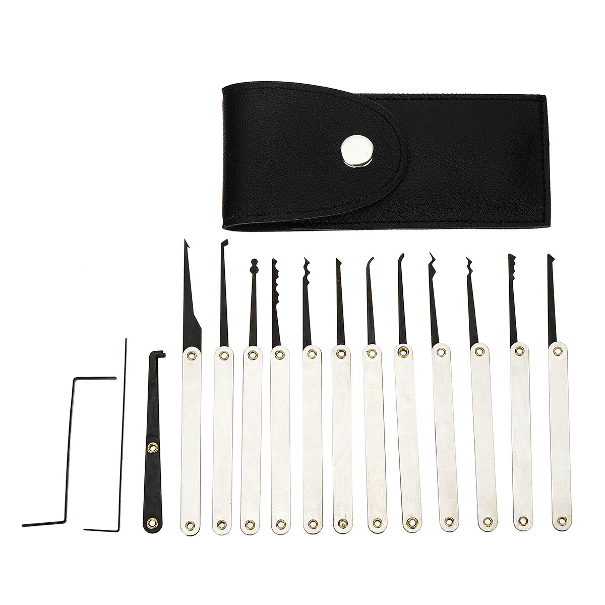 22PCS Stainless steel Picks and Padlocks Set Complete with Picking Blade, Wrench and Other Accessories Suitable for Everyday Use