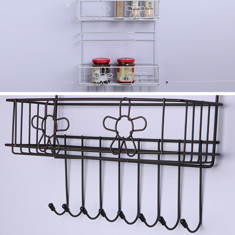 5 Tiers Fridge Hanging Rack Shelf Side Storage Spice Multi-Layer Side Holder COD