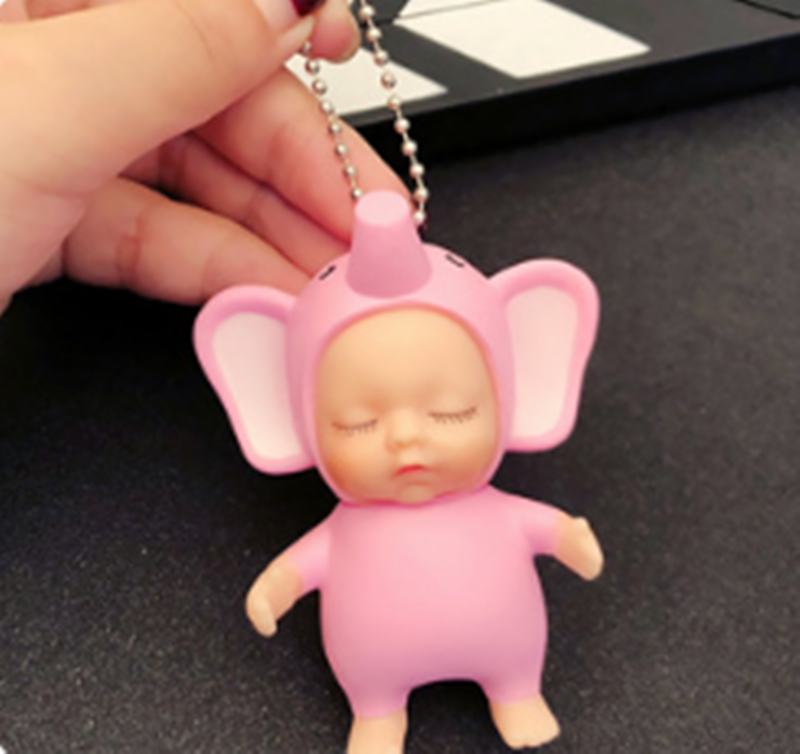 Cartoon Sleeping Cute Doll Keychain Kids Toys