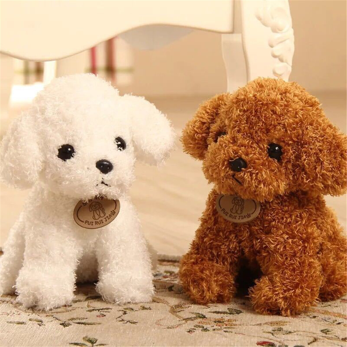 18/25CM Multi-color Simulation Realistic Teddy Lucky Dog Handmade Poodle Stuffed Plush Animal Figure Toy