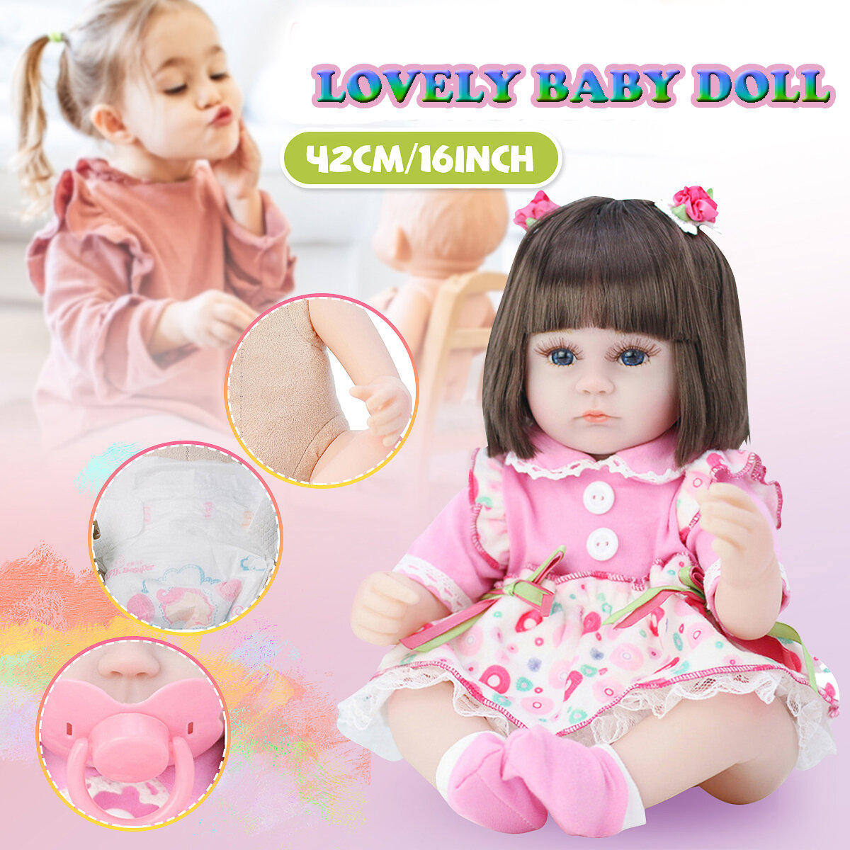 42cm Doll Imitation Baby Doll Toys COD