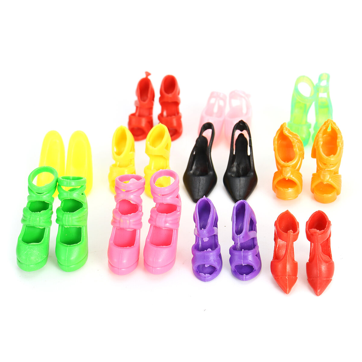 Set of 40 Pairs Fashion Dolls Shoes Heels Sandals For Dolls Outfit Dress COD