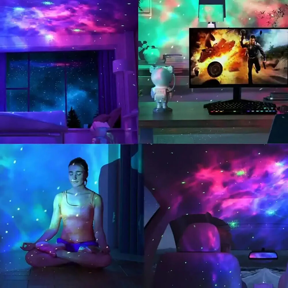 Astronaut Starry Sky Projector Adjustable Nebula Night Light Remote Star Galaxy Night Light For Bedroom Gaming Room Home Decor T