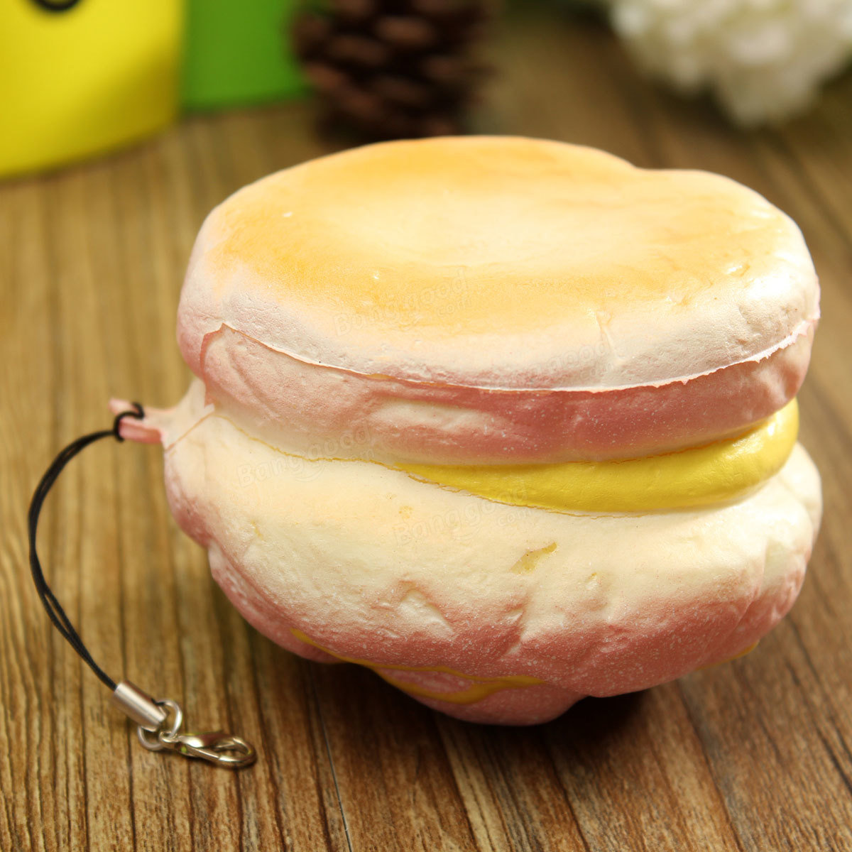 Squishy Cell Phone Charms Soft Cream Bread Bag Straps Hand Pillow COD