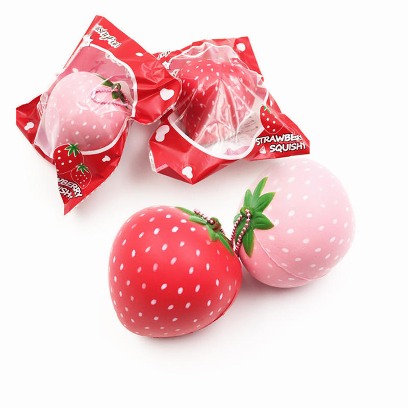 Squishyfun Strawberry Squishy Slow Rising 8CM Squeeze Toy Original Packaging Collection Gift