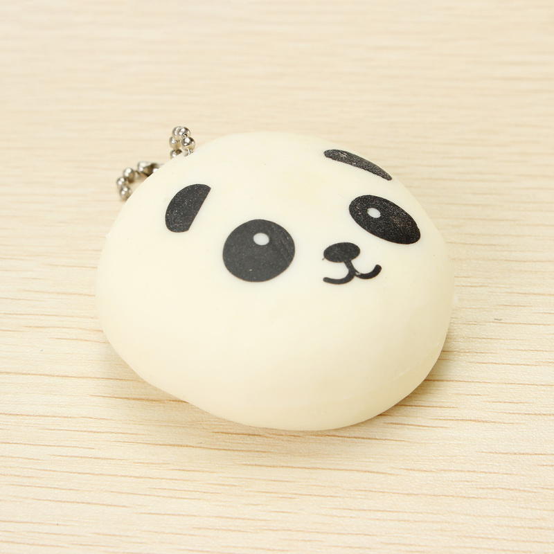 Squishy Squeeze Panda Sticky Rice Ball 5cm Collection Ball Chain Phone Strap Decor Gift Toy