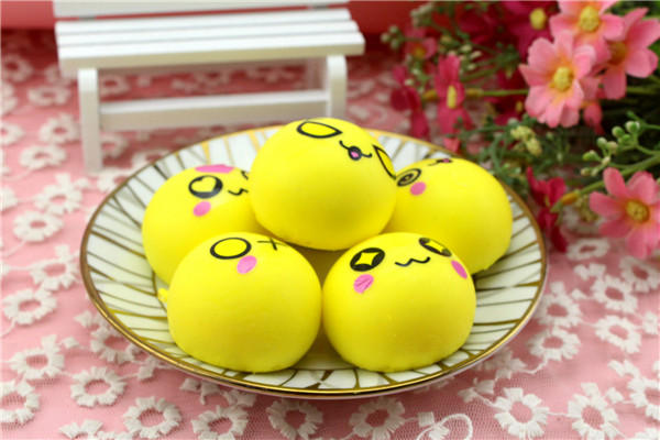 6Pcs Simulation Bread Squishy Slow Rising Toy 8 Seconds 4cm Corn Bread Funny Toy