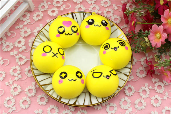 6Pcs Simulation Bread Squishy Slow Rising Toy 8 Seconds 4cm Corn Bread Funny Toy