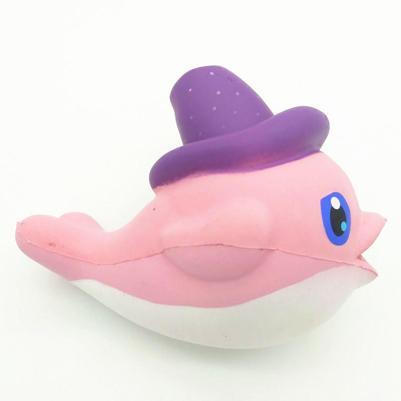 Squishy Slow Rising Kawaii Whale Soft Squeeze Cute Dolphin Cell Phone Strap Bread Cake Stretchy Toy