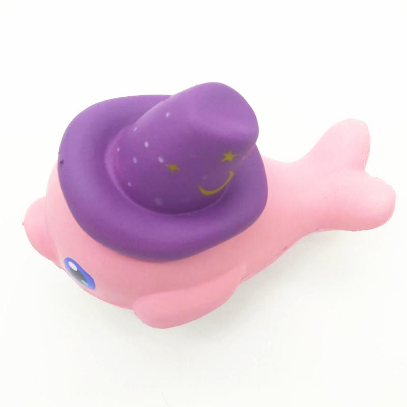 Squishy Slow Rising Kawaii Whale Soft Squeeze Cute Dolphin Cell Phone Strap Bread Cake Stretchy Toy