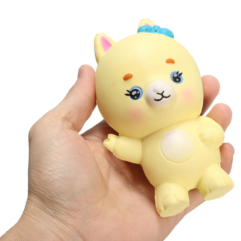 Squishy Yellow Goat Jumbo 10cm Slow Rising With Packaging Animals Collection Gift Decor Toy