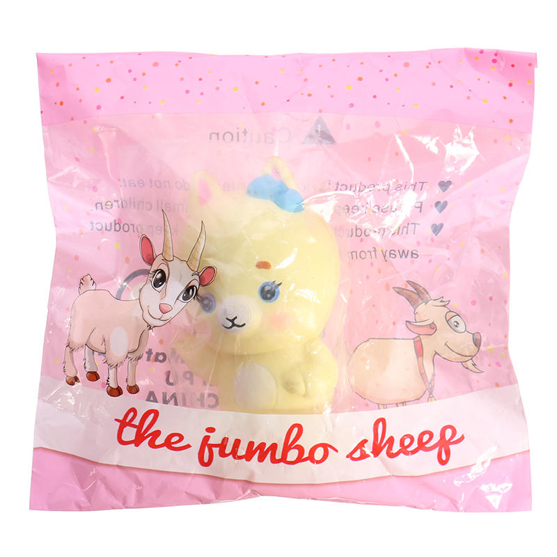 Squishy Yellow Goat Jumbo 10cm Slow Rising With Packaging Animals Collection Gift Decor Toy