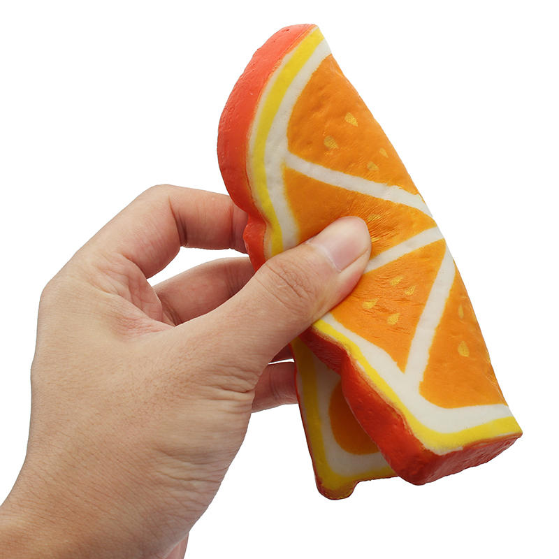 SquishyShop Orange Bread Toast Slice Squishy 14cm Soft Slow Rising Collection Gift Decor Toy