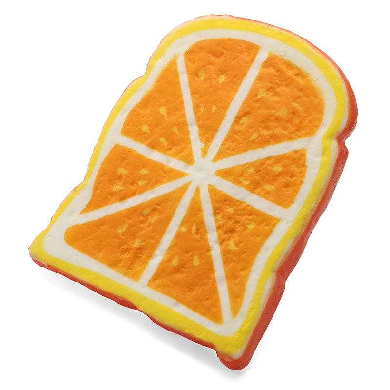 SquishyShop Orange Bread Toast Slice Squishy 14cm Soft Slow Rising Collection Gift Decor Toy