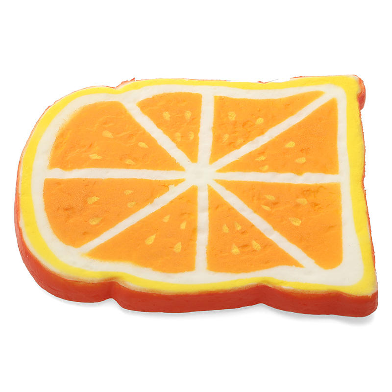 SquishyShop Orange Bread Toast Slice Squishy 14cm Soft Slow Rising Collection Gift Decor Toy