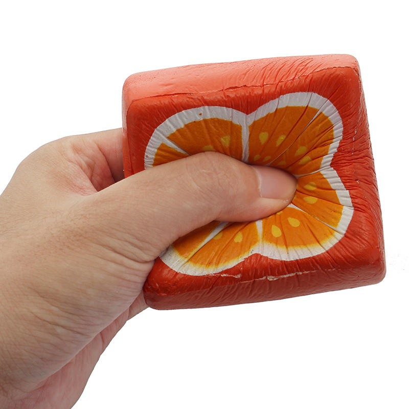 SquishyShop Orange Toast 7.5cm Bread Squishy Soft Slow Rising Collection Gift Decor Toy