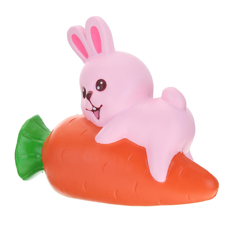 YunXin Squishy Rabbit Bunny Holding Carrot 13cm Slow Rising With Packaging Collection Gift Decor Toy