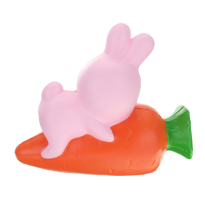 YunXin Squishy Rabbit Bunny Holding Carrot 13cm Slow Rising With Packaging Collection Gift Decor Toy