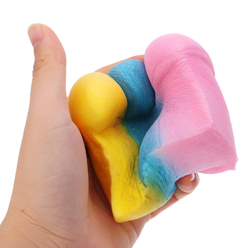 YunXin Squishy Rainbow Toast Loaf Bread 10cm Slow Rising With Packaging Collection Gift Decor Toy