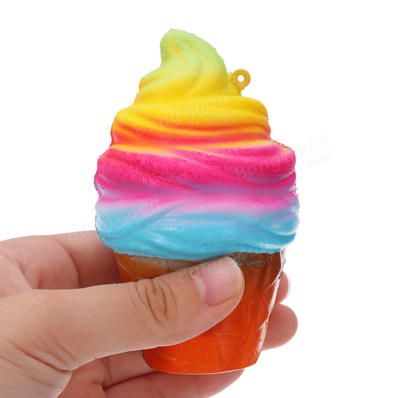 YunXin Squishy Ice Cream 10cm Slow Rising With Packaging Phone Bag Strap Decor Gift Collection Toy