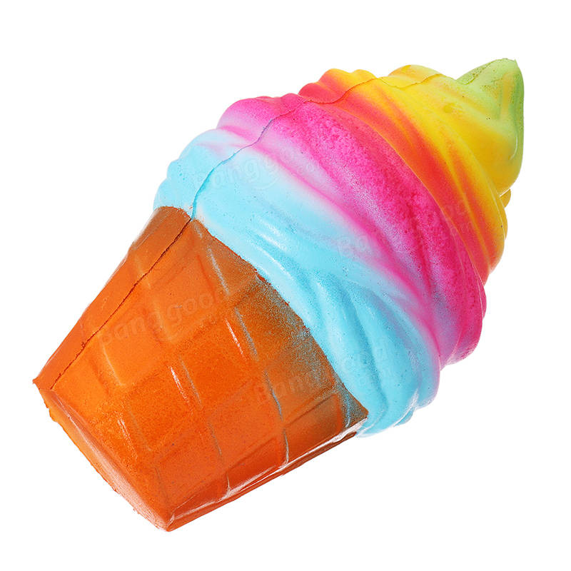 YunXin Squishy Ice Cream 10cm Slow Rising With Packaging Phone Bag Strap Decor Gift Collection Toy