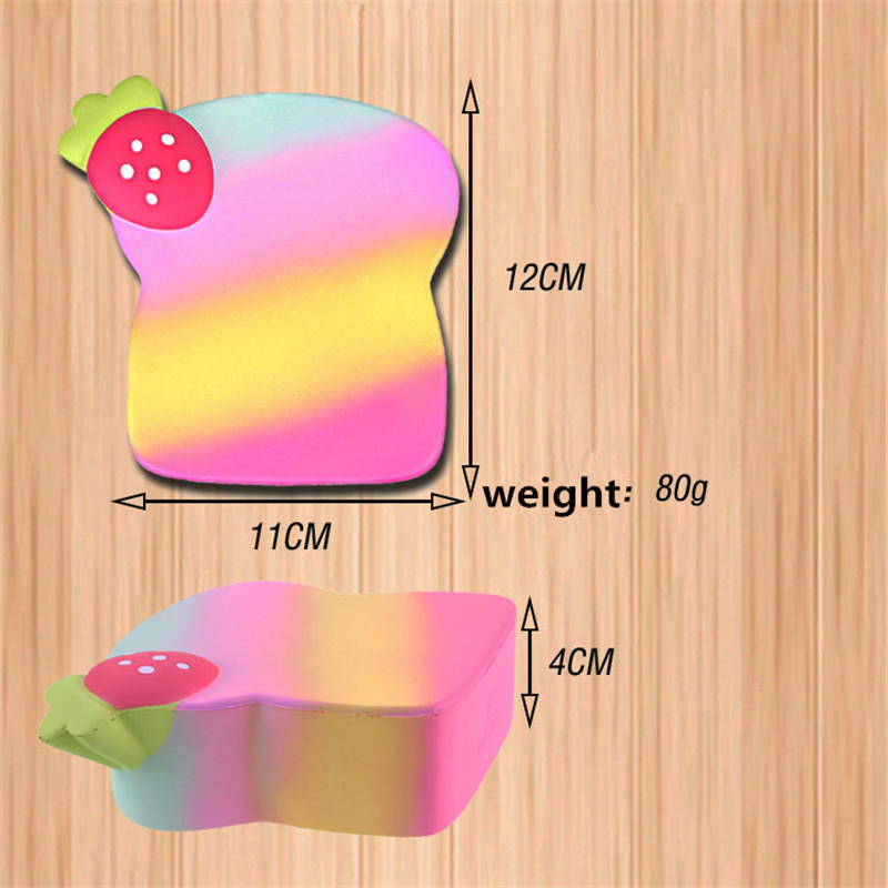 Vlampo Squishy Marshmallow Toast Bread 10*12*4cm Slow Rising With Packaging Collection Gift Soft Toy