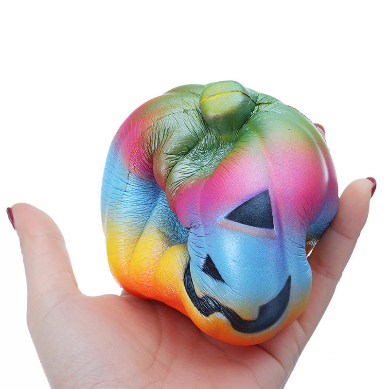 10CM Colorful Pumpkin Toy Simulation PU Bread Halloween Gifts Soft Decor Toy Original Packaging