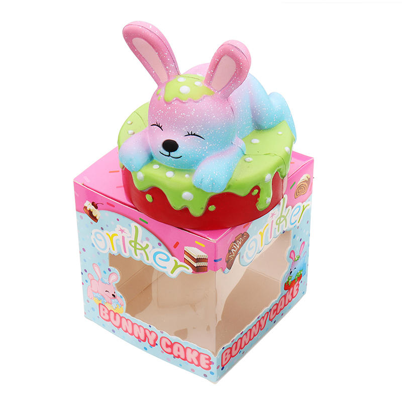 Oriker Squishy Rabbit Bunny Cake Cute Slow Rising Toy Soft Gift Collection With Box Packing