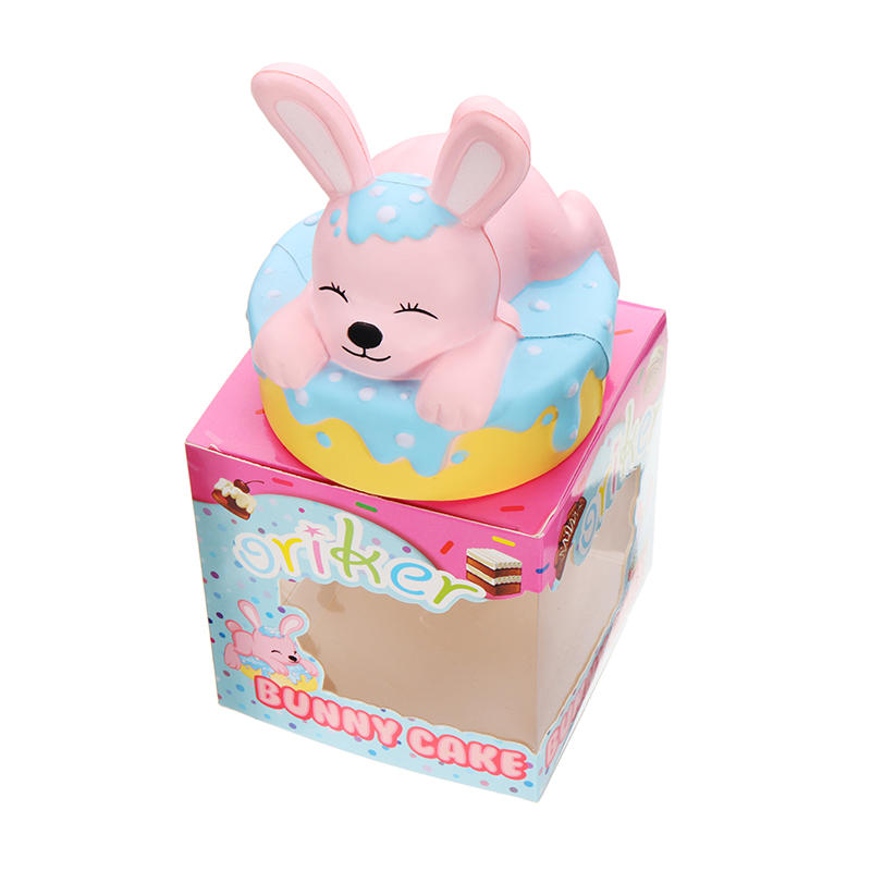 Oriker Squishy Rabbit Bunny Cake Cute Slow Rising Toy Soft Gift Collection With Box Packing