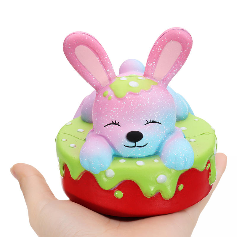 Oriker Squishy Rabbit Bunny Cake Cute Slow Rising Toy Soft Gift Collection With Box Packing