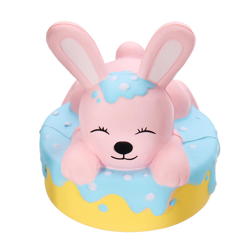 Oriker Squishy Rabbit Bunny Cake Cute Slow Rising Toy Soft Gift Collection With Box Packing