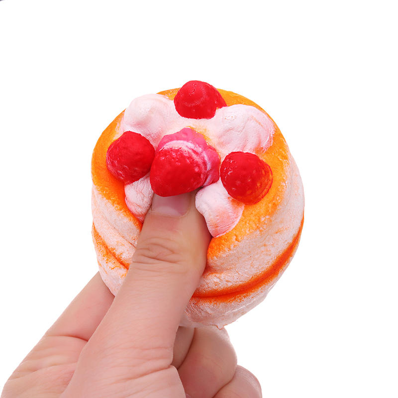 Strawberry Cake Squishy 5.5* 7cm Slow Rising Decompression Gift Soft Toy COD