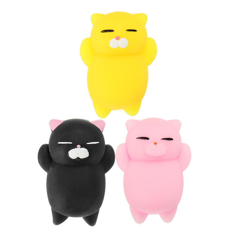 Mochi Kitten Cat Squishy Squeeze Cute Healing Toy Kawaii Collection Stress Reliever Gift Decor