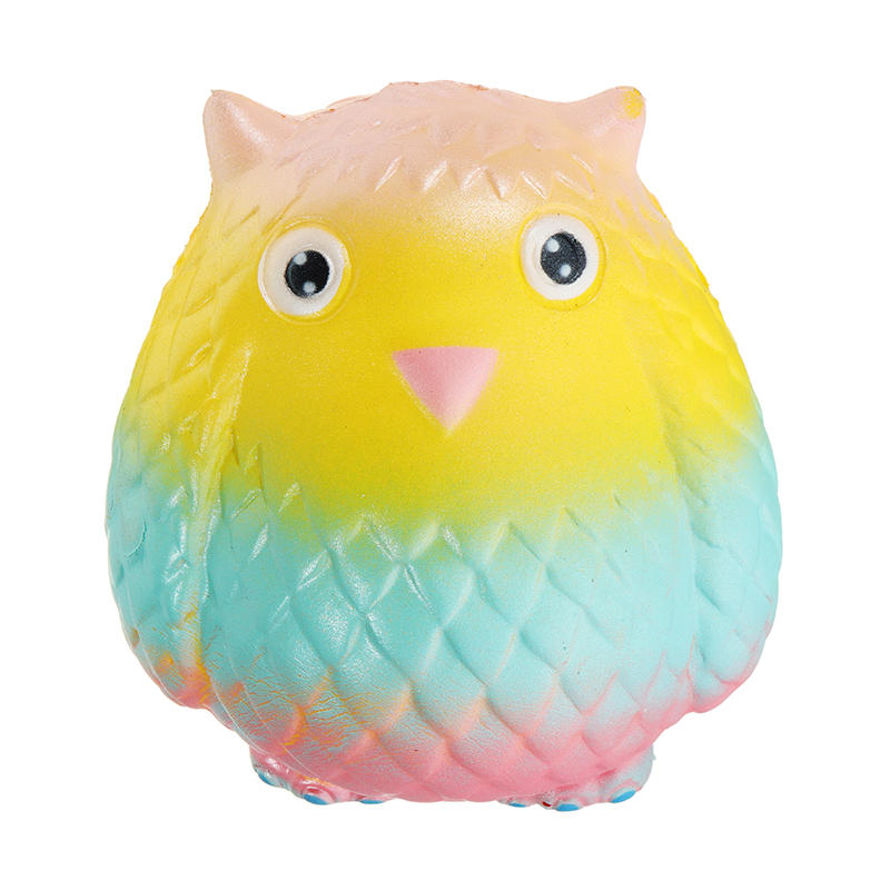 Jumbo Squishy Rainbow Owl 12cm Soft Slow Rising Toy With Original Packing COD